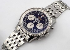 PERFEKTER BREITLING NAVITIMER KLASSIKER NAVITIMERBAND REF.: A23322 PAPIERE/BOX