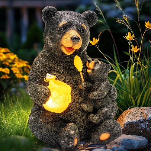 Solar statuen gartendeko bär - gartendeko,