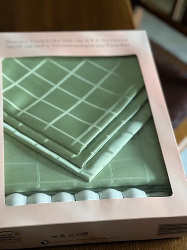 Edle damast tischdecke grün - tischdecke,