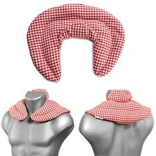 Nackenhörnchen mit Stehkragen rot-weiß | Wärmekissen Körnerkissen Nackenkissen