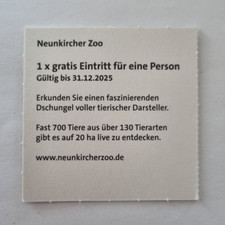 GUTSCHEIN - NEUNKIRCHER ZOO -