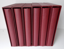 (2m) 6x SAFE RINGBINDER MOROCCO 704-1 + SCHUBER/ KASSETTE 712-1 WEINROT 1A !!!