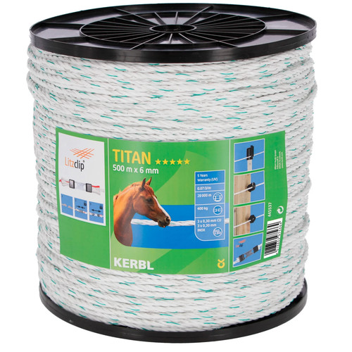 Weidezaunseil titan 6mm 500m - titan,