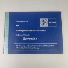 Garantieheft SIMSON