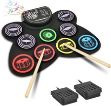 kinder Schlagzeug Elektronisch Drum Set, 9 Pads leises, integrierter Lautspreche