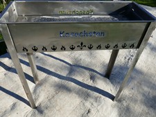 Profi Mangal höhenverstellbar Boden Grill Schaschlik 83x32x83cm Zerlegbar Мангал