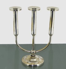 ART DECO KERZENLEUCHTER ° SILBER PLATED ° LEUCHTER BAUHAUS ÄRA ° KERZENHALTER