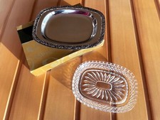 ORIGINAL WMF BLEIKRISTALL BUTTER-SERVIERSCHALE *** BAROQUE CROMARGAN ® PLATTE **