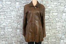 NICOLE MILLER DAMEN ECHT LEDER MANTEL FEST GEHROCK JACKE REHBRAUN ZIPP M 