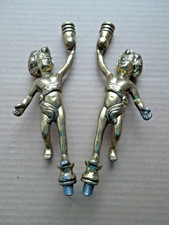 2 schwere  ältere  Messing  - Engel  - Puttis  wie  Bilder  - gut erhalten --