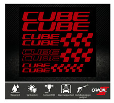 CUBE Aufkleber Set Rot 19tlg