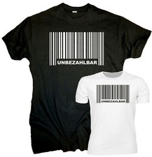 Fun Männer T-Shirt Barcode unbezahlbar Geschenk EAN Code Party Spass Sprüche