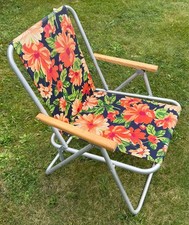 DDR Campingstuhl Klappstuhl 1x Gartenstuhl Camping vintage Ostalgie 1970er /P493