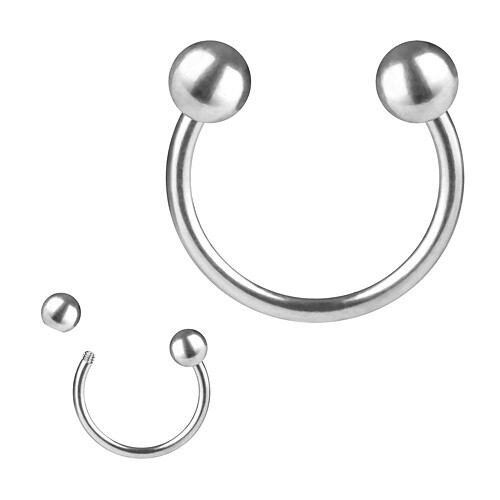 Hufeisen lippen piercing - lippen,