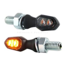 Micro Mini LED Blinker Vision schwarz Glas getönt M6 E-geprüft Universal