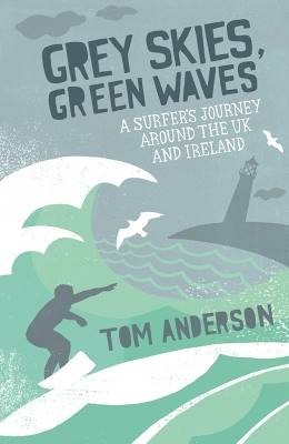 Grey skies green - skies,, waves,