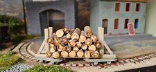 Spur 1 f Feldbahnloren  mit Holzbeladung Kleinserienmodell