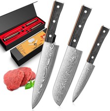 3-teilig Damast Küchenmesser