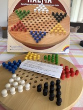 Halma Brettspiel, Massivholz Gesellschaftsspiel Vollständig