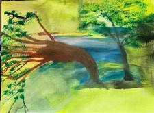 Bild Gemälde Signiert Landschaft Öl Acryl Neu Simon Stiegler 