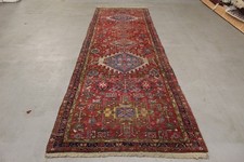 Antik handgeknüpfter Alte Perser heriz läufer Teppich 300 x 92 cm top zustand