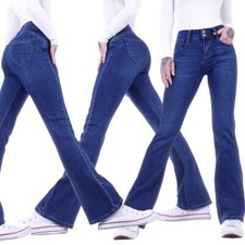 Damen Jeans Hose Bootcut High