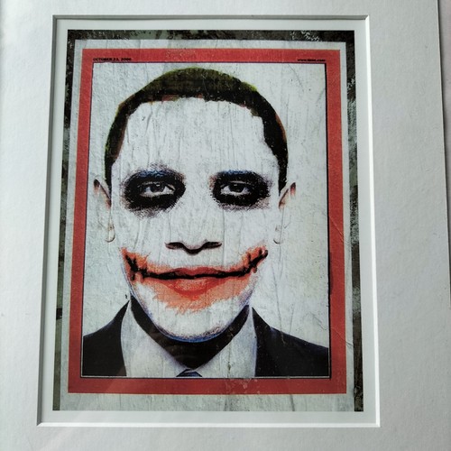 Kunstdruck obama als joker - obama,