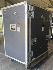 ProCase Rack Flightcase 77x74x91 cm Transportkoffer mit Rollen grau