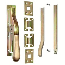 1 Set Tortreibriegel Torverschluss Türtreibriegel Stangen 2340 mm GelbVerz.