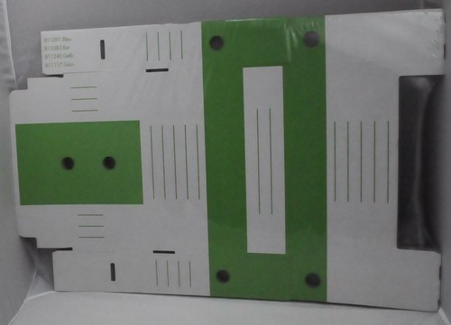 Archivbox weiß grün - weiß/grün, 8cm