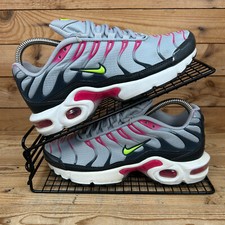 Nike Turnschuhe Damen UK 4 Air Max Plus TN Nowstalgia Grau Rosa Mesh Schuhe GS