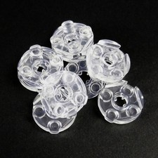 10x Rundsteine 2 x 2 transparent für LEGO Vitrinen Figuren 4032 2x2