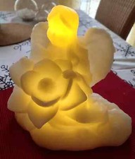 Elambia Kerze Echtwachskerze Engel Batterie Schalter