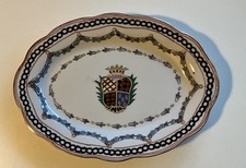 Antike Porzellanplatte Teller mit Wappen wohl Familienwappen um 1900 Handarbeit