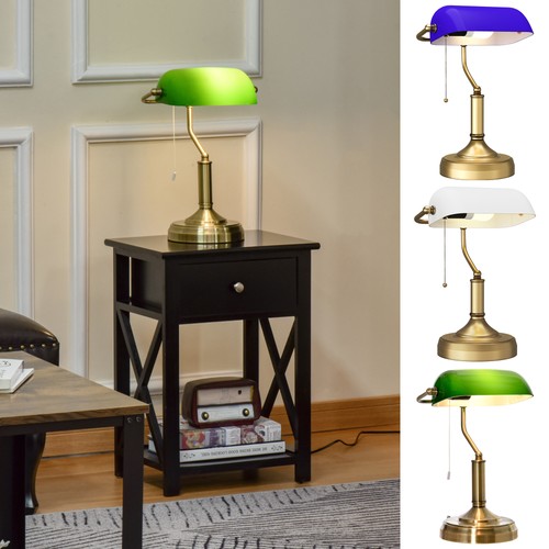 Banker tischlampe mit antikem - mit,