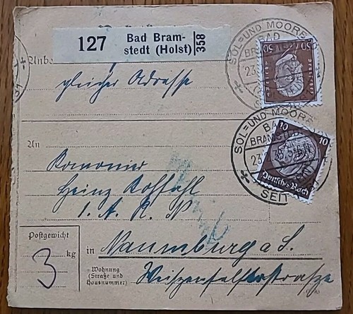 Paketkarte 127 karte bad - paketkarte,