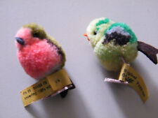 Steiff Wollminiatur 2 Vögelchen Grünspecht und Rotkehlchen gut erhalten