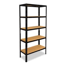 shelfplaza BLACK 200x80x60cm Schwerlastregal Büro Akten Hobby Lager Keller