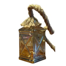 Goldbach - Kleines beleuchtetes LED Haus aus Glas mit Jute-Kordel Timer & F