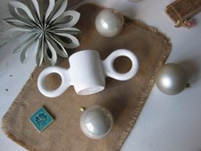 Dombo Gispen Becher WEISS Design Becher mit Ohren 2 Henkel bruchsicher NP 23€