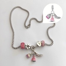 Charm Anhänger Parfum Silber beschichtet m. Accessoires + Halskette neu🎀