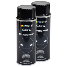 Lackspray 2 x 400 ml Spraydose Sprühlack Motip 706875 schwarz metallic