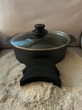 Woll Gussbräter Diamond Lite Induction mit Glasdeckel und Silikongriffen geb.
