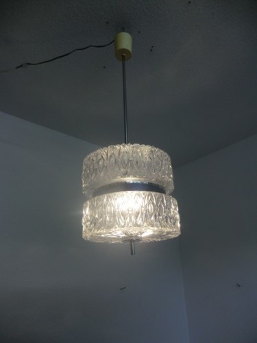 Massiv glas deckenlampe 70er - glas,