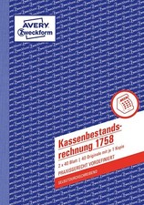 AVERY Zweckform 1758 Kassenbestandsrechnung A5, selbstdurchschreibend