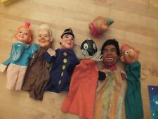 11 x Kasperlefiguren Handpuppen DDR Holz Gummi Plastik Pittiplatsch Vintage