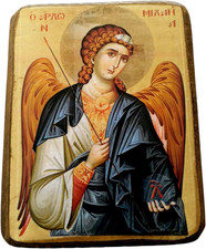 Griechische Holz Ikone Erzengel Michael