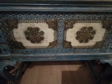 voglauer bauerntruhe serie  blau ,handbemalt,massiv holz,