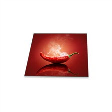 Herdabdeckplatte Ceran 1 teilig 60x52 Paprika Rot Abdeckung Glas Spritzschutz