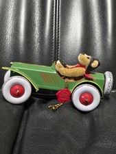 Hermann Teddy Original Hirschaid Mini Bär, Dizzy im Oldtimer, limitiert von 1996